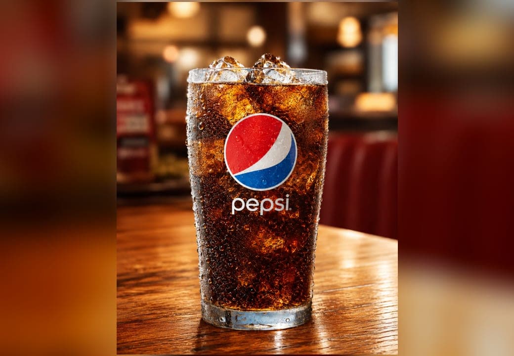 Pepsi soft drink.
